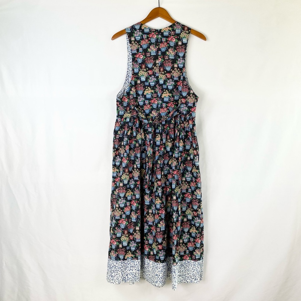 Dee's Designs Handmade Floral Maxi Dress Sleeveless Size Large Teacher Cottage - Picture 3 of 4